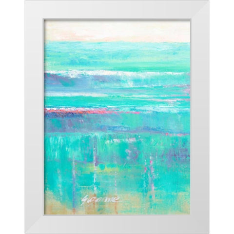 Beneath the Sea I White Modern Wood Framed Art Print by Wilkins, Suzanne