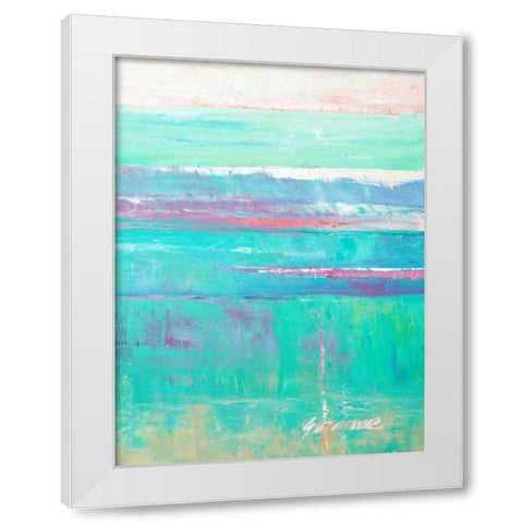 Beneath the Sea II White Modern Wood Framed Art Print by Wilkins, Suzanne