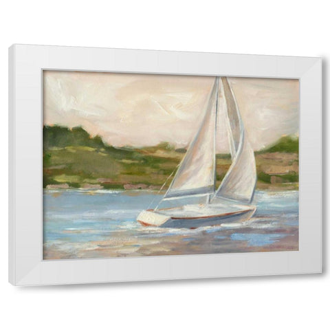 Off the Coast II White Modern Wood Framed Art Print by Harper, Ethan