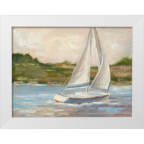 Off the Coast II White Modern Wood Framed Art Print by Harper, Ethan