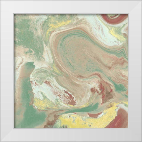 Marbled Illusion I White Modern Wood Framed Art Print by Goldberger, Jennifer