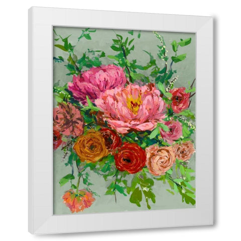 Vintage Bouquet I White Modern Wood Framed Art Print by Wang, Melissa