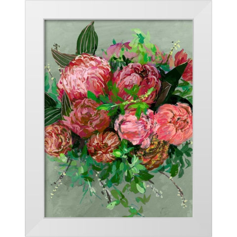 Vintage Bouquet II White Modern Wood Framed Art Print by Wang, Melissa