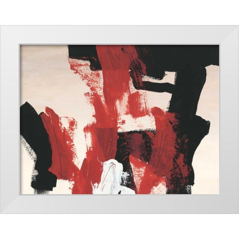 Hessei I White Modern Wood Framed Art Print by Vess, June Erica