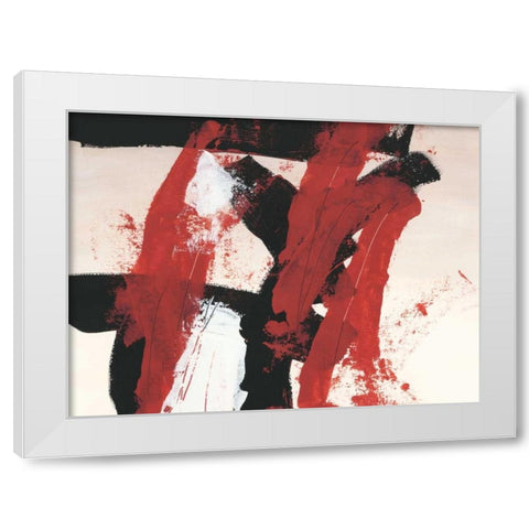 Hessei II White Modern Wood Framed Art Print by Vess, June Erica