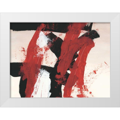 Hessei II White Modern Wood Framed Art Print by Vess, June Erica