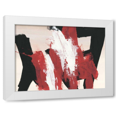 Hessei III White Modern Wood Framed Art Print by Vess, June Erica