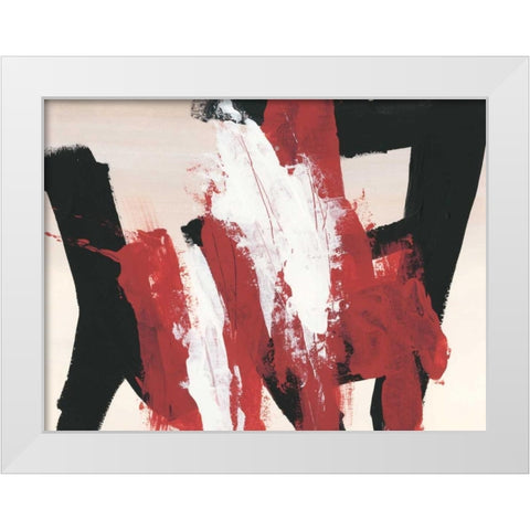 Hessei III White Modern Wood Framed Art Print by Vess, June Erica
