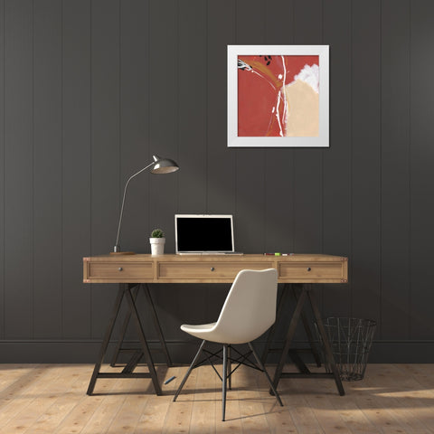 Molecular Dynamics IV White Modern Wood Framed Art Print by Vess, June Erica