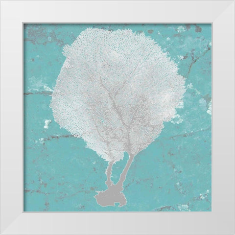 Graphic Sea Fan II White Modern Wood Framed Art Print by Studio W