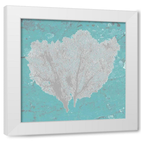 Graphic Sea Fan IV White Modern Wood Framed Art Print by Studio W