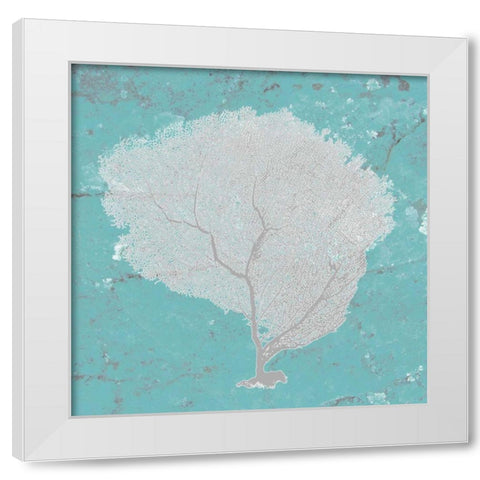 Graphic Sea Fan IX White Modern Wood Framed Art Print by Studio W