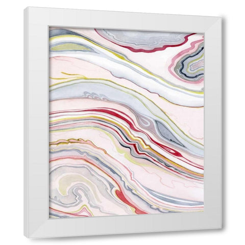 Watercolor Marbling II White Modern Wood Framed Art Print by Popp, Grace