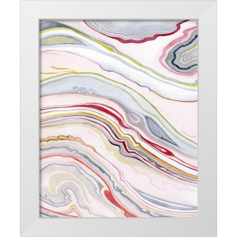 Watercolor Marbling II White Modern Wood Framed Art Print by Popp, Grace