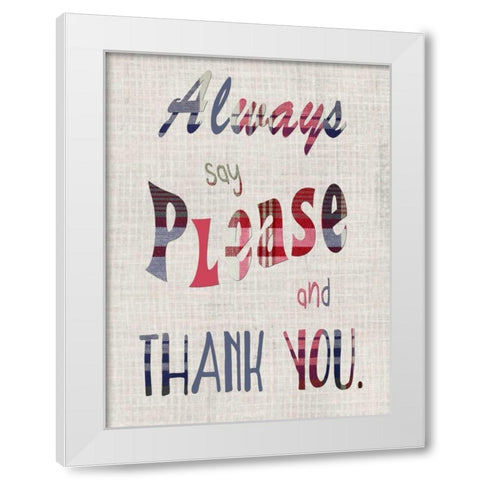 Manners I White Modern Wood Framed Art Print by Ludwig, Alicia