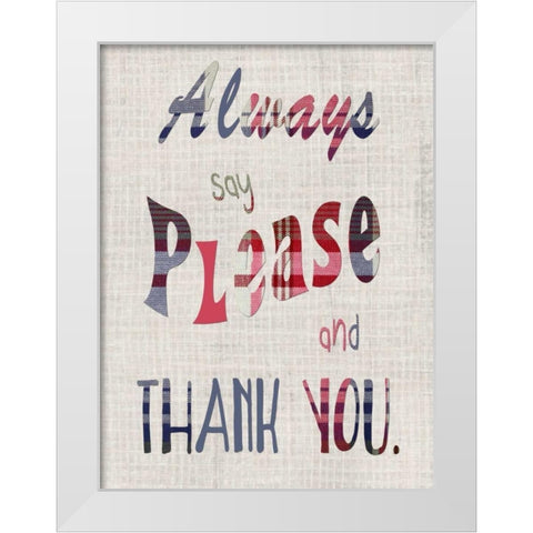 Manners I White Modern Wood Framed Art Print by Ludwig, Alicia