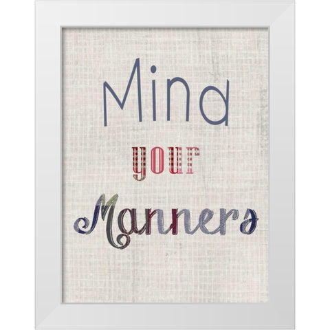Manners IV White Modern Wood Framed Art Print by Ludwig, Alicia