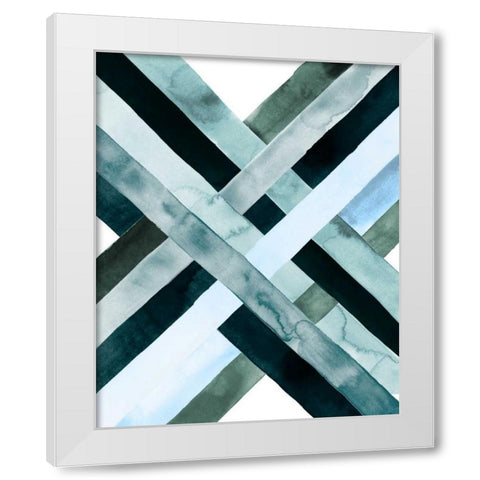 Watercolor Weave I White Modern Wood Framed Art Print by Popp, Grace