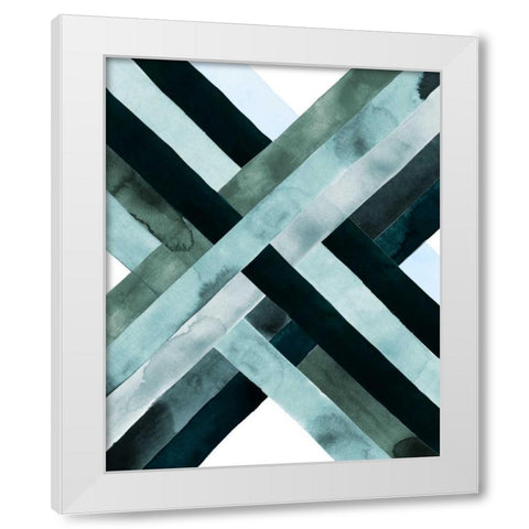 Watercolor Weave II White Modern Wood Framed Art Print by Popp, Grace