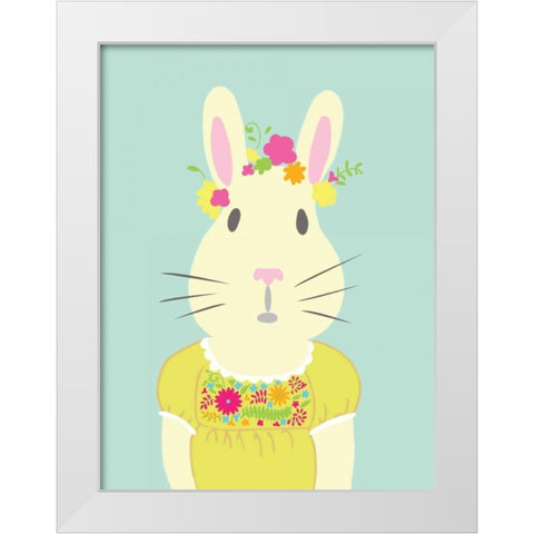 Fancy Animals I White Modern Wood Framed Art Print by Zarris, Chariklia