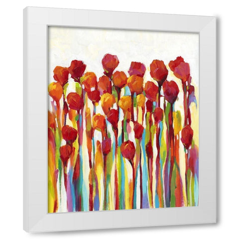 Custom Bursting with Color I White Modern Wood Framed Art Print by OToole, Tim
