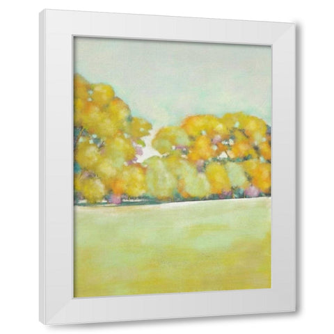 Golden Landscape I White Modern Wood Framed Art Print by Zarris, Chariklia