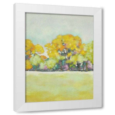 Golden Landscape II White Modern Wood Framed Art Print by Zarris, Chariklia