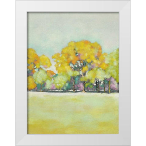 Golden Landscape II White Modern Wood Framed Art Print by Zarris, Chariklia