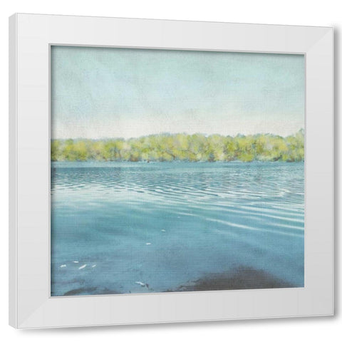 Flat Water I White Modern Wood Framed Art Print by Zarris, Chariklia