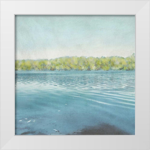 Flat Water I White Modern Wood Framed Art Print by Zarris, Chariklia