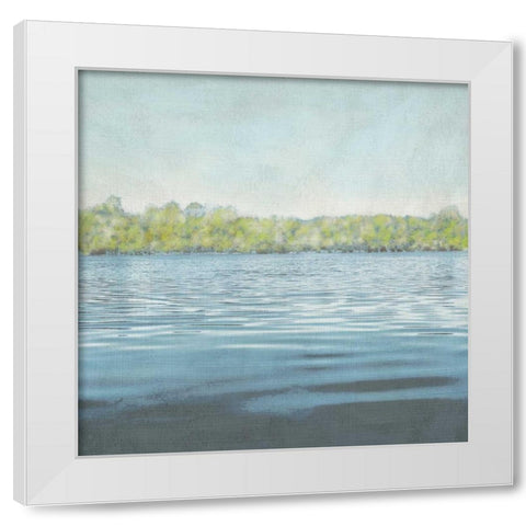 Flat Water II White Modern Wood Framed Art Print by Zarris, Chariklia