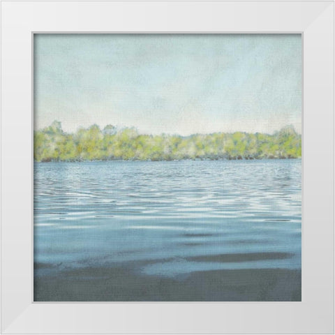 Flat Water II White Modern Wood Framed Art Print by Zarris, Chariklia