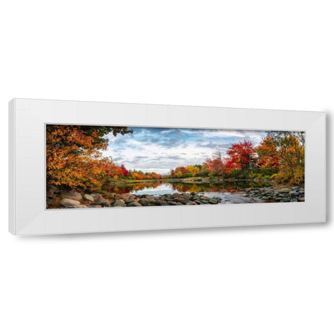 Northeast Creek Panorama White Modern Wood Framed Art Print by Head, Danny