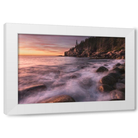 Mystic Seas White Modern Wood Framed Art Print by Head, Danny