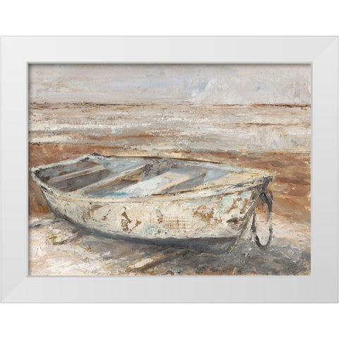 Weathered Rowboat I White Modern Wood Framed Art Print by Harper, Ethan