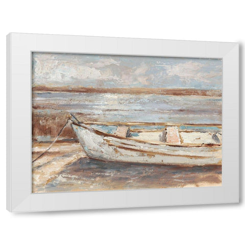 Weathered Rowboat II White Modern Wood Framed Art Print by Harper, Ethan