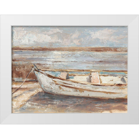 Weathered Rowboat II White Modern Wood Framed Art Print by Harper, Ethan