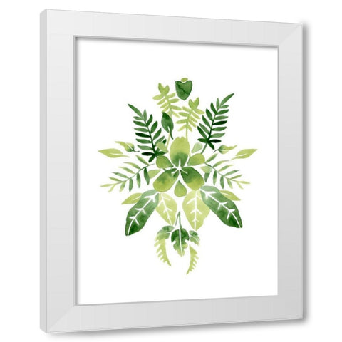 Verdant Vignette IV White Modern Wood Framed Art Print by Vess, June Erica