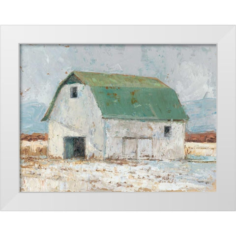 Whitewashed Barn II White Modern Wood Framed Art Print by Harper, Ethan