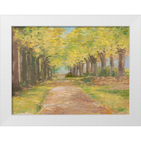 Fall Path III White Modern Wood Framed Art Print by Harper, Ethan