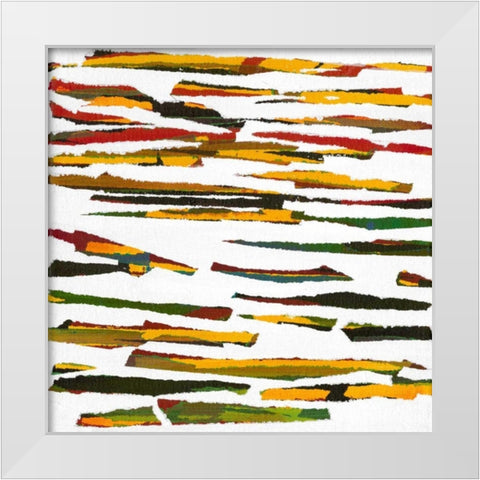Torn III White Modern Wood Framed Art Print by Fuchs, Jodi