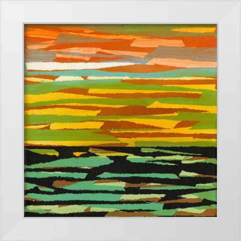 Torn V White Modern Wood Framed Art Print by Fuchs, Jodi