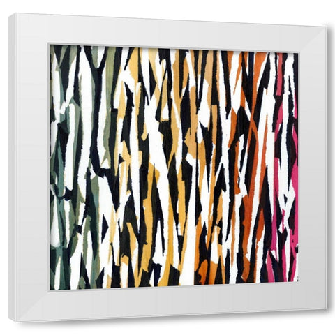 Torn VII White Modern Wood Framed Art Print by Fuchs, Jodi