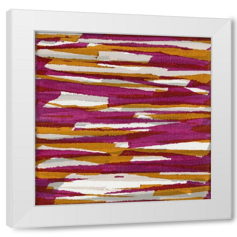 Torn VIII White Modern Wood Framed Art Print by Fuchs, Jodi