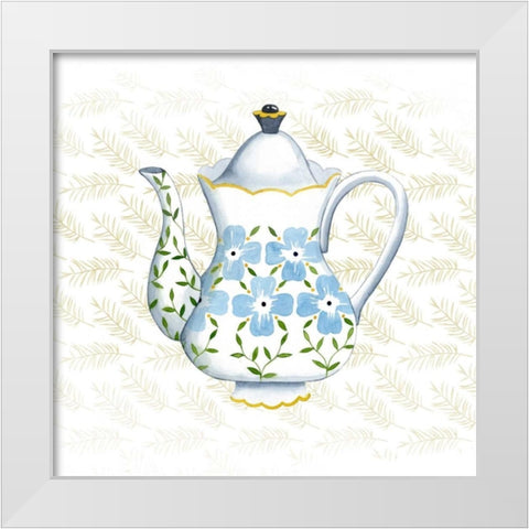 Sweet Teapot I White Modern Wood Framed Art Print by Popp, Grace