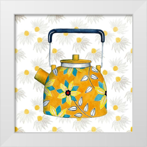 Sweet Teapot III White Modern Wood Framed Art Print by Popp, Grace