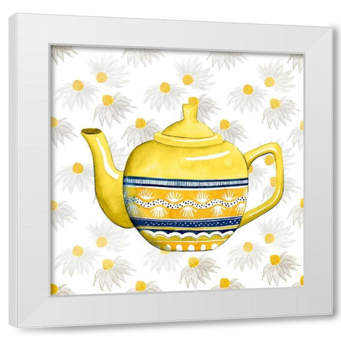 Sweet Teapot V White Modern Wood Framed Art Print by Popp, Grace