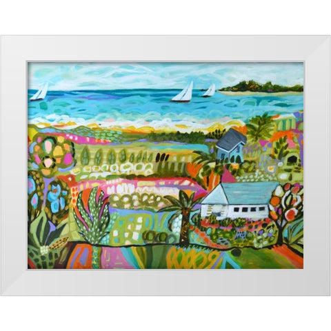 Nautical Whimsy III White Modern Wood Framed Art Print by Fields, Karen