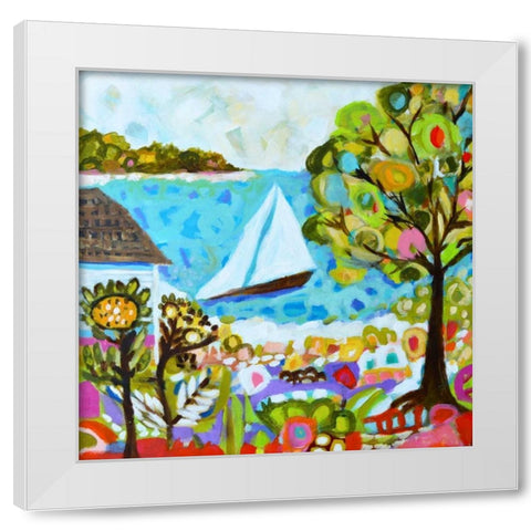 Nautical Whimsy V White Modern Wood Framed Art Print by Fields, Karen