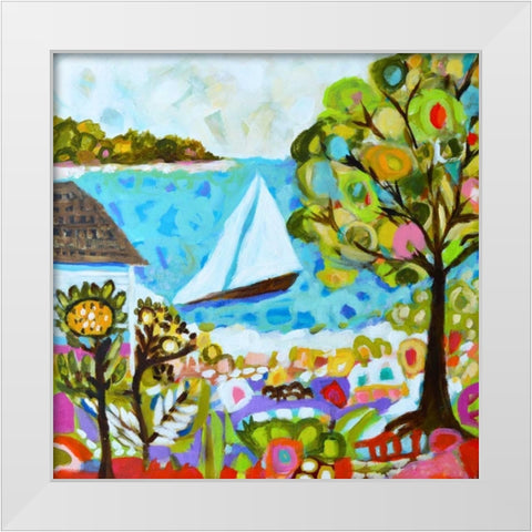 Nautical Whimsy V White Modern Wood Framed Art Print by Fields, Karen